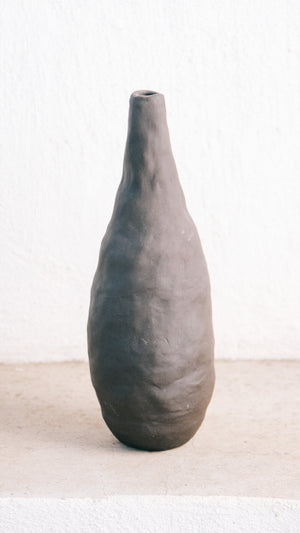 hand made ceramic vessel called Jupiter by The Adorned in black clay