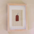The Adorned framed and hand stitched block printed artwork called The Portal